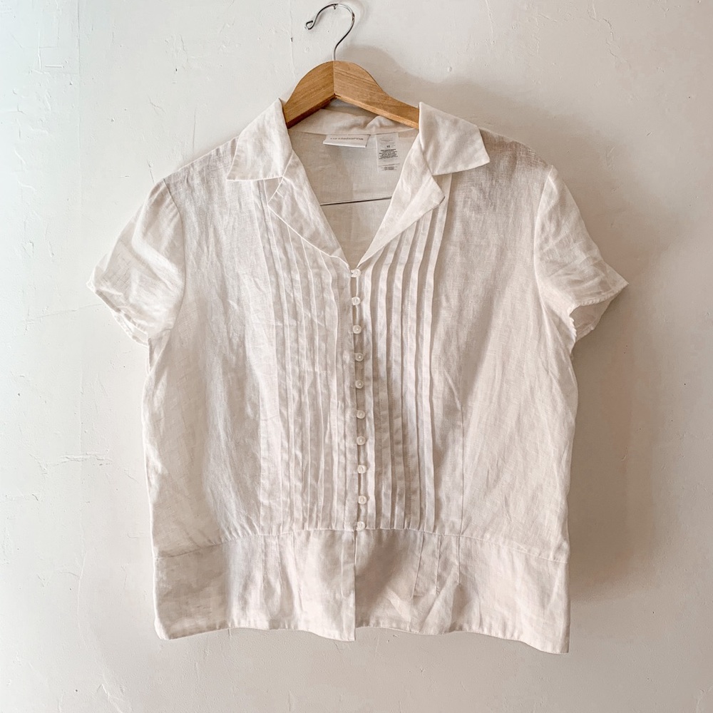 Vintage 100% linen top